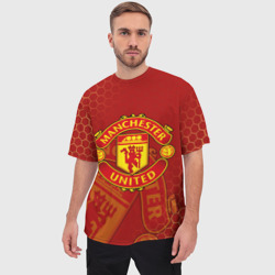 Мужская футболка oversize 3D Манчестер Юнайтед FCMU Manchester united - фото 2