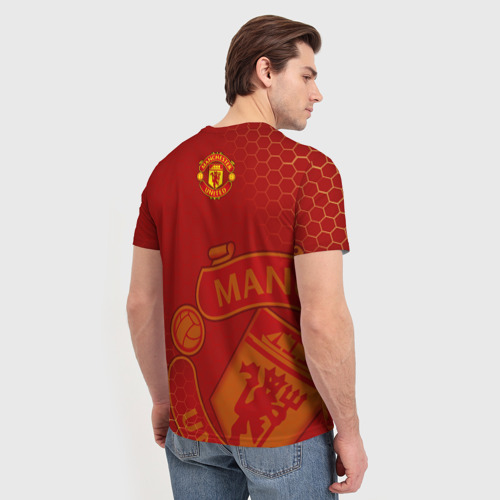 Мужская футболка 3D Манчестер Юнайтед FCMU Manchester united, цвет 3D печать - фото 4