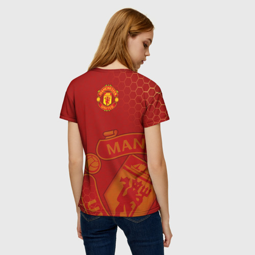 Женская футболка 3D Манчестер Юнайтед FCMU Manchester united, цвет 3D печать - фото 4