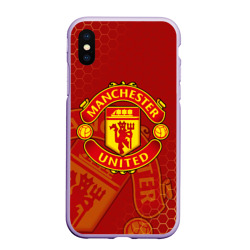Чехол для iPhone XS Max матовый Манчестер Юнайтед FCMU Manchester united