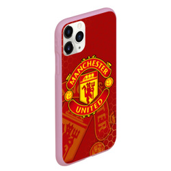 Чехол для iPhone 11 Pro Max матовый Манчестер Юнайтед FCMU Manchester united - фото 2