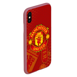 Чехол для iPhone XS Max матовый Манчестер Юнайтед FCMU Manchester united - фото 2