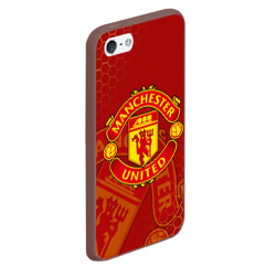 Чехол для iPhone 5/5S матовый Манчестер Юнайтед FCMU Manchester united - фото 2