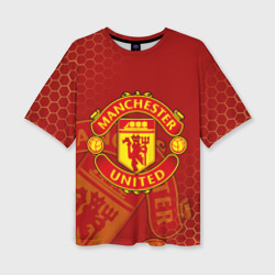 Женская футболка oversize 3D Манчестер Юнайтед FCMU Manchester united