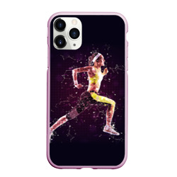 Чехол для iPhone 11 Pro Max матовый Бег, фитнес, спорт, спортсмен
