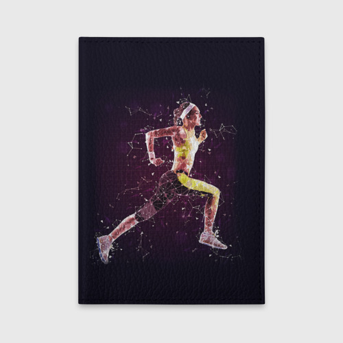 Обложка для автодокументов Бег, фитнес, спорт, спортсмен, цвет оранжевый