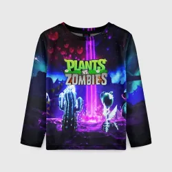 Детский лонгслив 3D Plants vs.zombies
