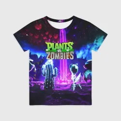 Детская футболка 3D Plants vs.zombies