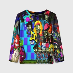 Детский лонгслив 3D Зомби против Растений