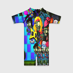 Детский купальный костюм 3D Зомби против Растений