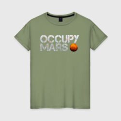 Женская футболка хлопок Occupy mars