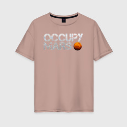 Женская футболка хлопок Oversize Occupy mars