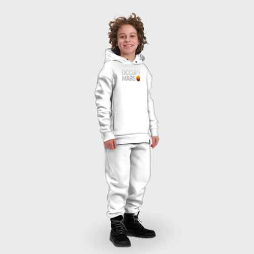 Детский костюм хлопок Oversize Occupy mars, цвет белый - фото 3