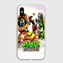 Чехол для iPhone XS Max матовый Plants vs.Zombies