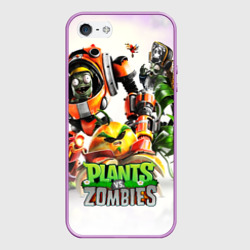 Чехол для iPhone 5/5S матовый Plants vs.Zombies
