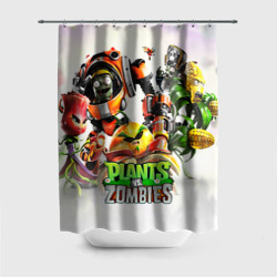 Штора 3D для ванной Plants vs.Zombies