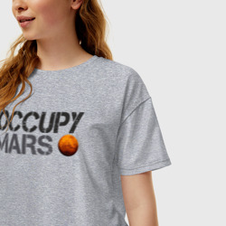 Женская футболка хлопок Oversize Space X - фото 2