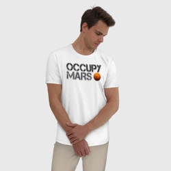 Мужская пижама с белой футболкой хлопок Space X - фото 2