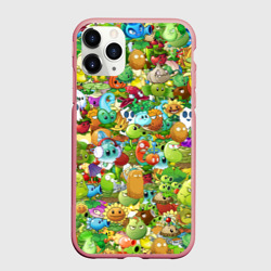 Чехол для iPhone 11 Pro Max матовый Plants vs zombies