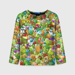 Детский лонгслив 3D Plants vs zombies