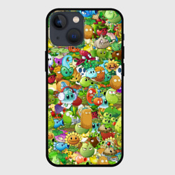 Чехол для iPhone 13 mini Plants vs zombies