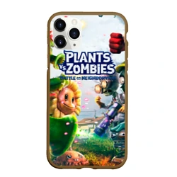 Чехол для iPhone 11 Pro Max матовый Plants vs Zombies