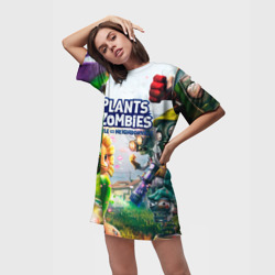 Платье-футболка 3D Plants vs Zombies - фото 2