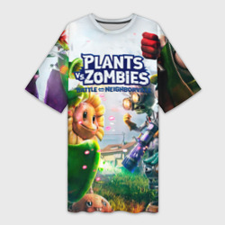 Платье-футболка 3D Plants vs Zombies