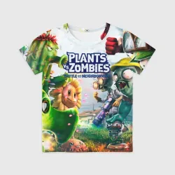 Детская футболка 3D Plants vs Zombies