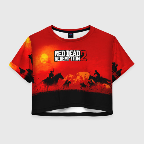 Женская футболка Crop-top 3D RDR 2, цвет 3D печать