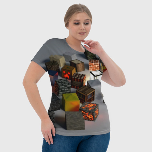 Женская футболка 3D MINECRAFT BLOX - фото 6