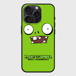 Чехол силиконовый для Apple iPhone 15 Pro матовый Plants vs Zombies Зомби