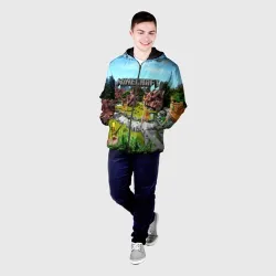 Мужская куртка 3D Minecraft world - фото 2
