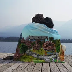 Плед 3D Minecraft world - фото 2