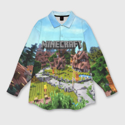 Мужская рубашка oversize 3D Minecraft world