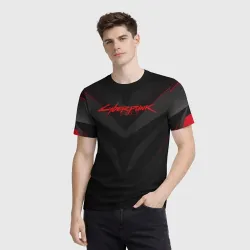 Мужская футболка 3D Cyberpunk 2077 Киберпанк 2077 - фото 2