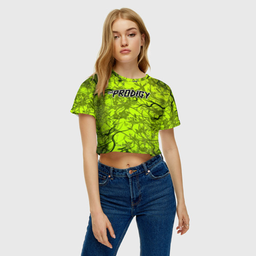 Женская футболка Crop-top 3D The Prodigy, цвет 3D печать - фото 4