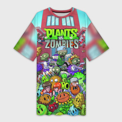 Платье-футболка 3D Plants vs zombies