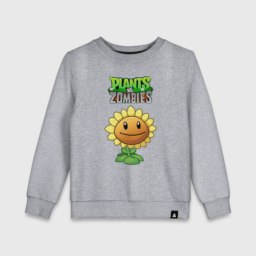 Детский свитшот хлопок Plants vs zombies, цвет меланж