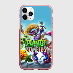 Чехол для iPhone 11 Pro Max матовый Plants vs zombies
