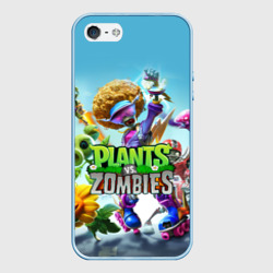 Чехол для iPhone 5/5S матовый Plants vs zombies