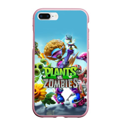 Чехол для iPhone 7Plus/8 Plus матовый Plants vs zombies