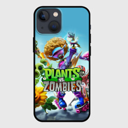 Чехол для iPhone 13 mini Plants vs zombies