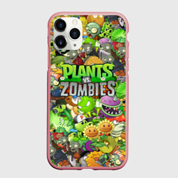 Чехол для iPhone 11 Pro Max матовый Plants vs zombies