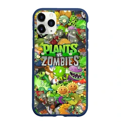 Чехол для iPhone 11 Pro Max матовый Plants vs zombies