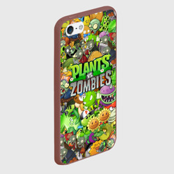 Чехол для iPhone 5/5S матовый Plants vs zombies - фото 2