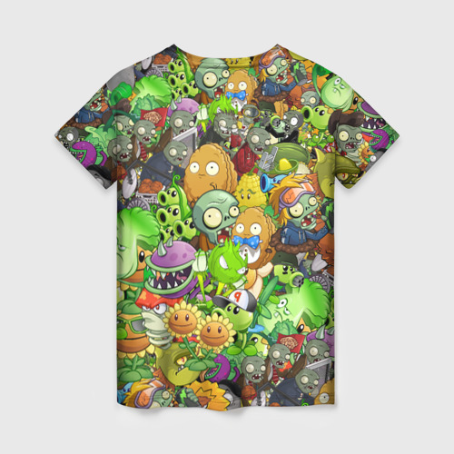 Женская футболка 3D Plants vs zombies, цвет 3D печать - фото 2