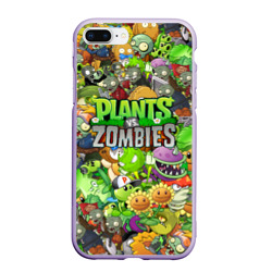 Чехол для iPhone 7Plus/8 Plus матовый Plants vs zombies
