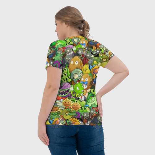 Женская футболка 3D Plants vs zombies, цвет 3D печать - фото 7
