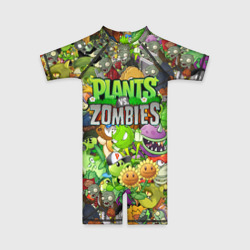 Детский купальный костюм 3D Plants vs zombies